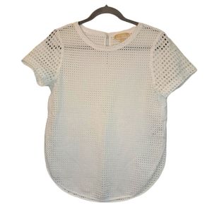Michael Kors White Eyelet Top Cover-up Size Small